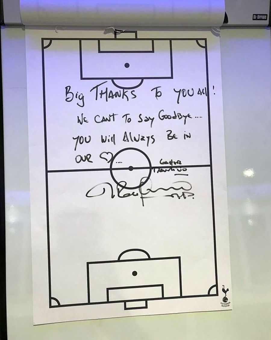 Emoționant! Mesajul de adio scris de Mauricio Pochettino jucătorilor lui Tottenham chiar pe tabla de joc
