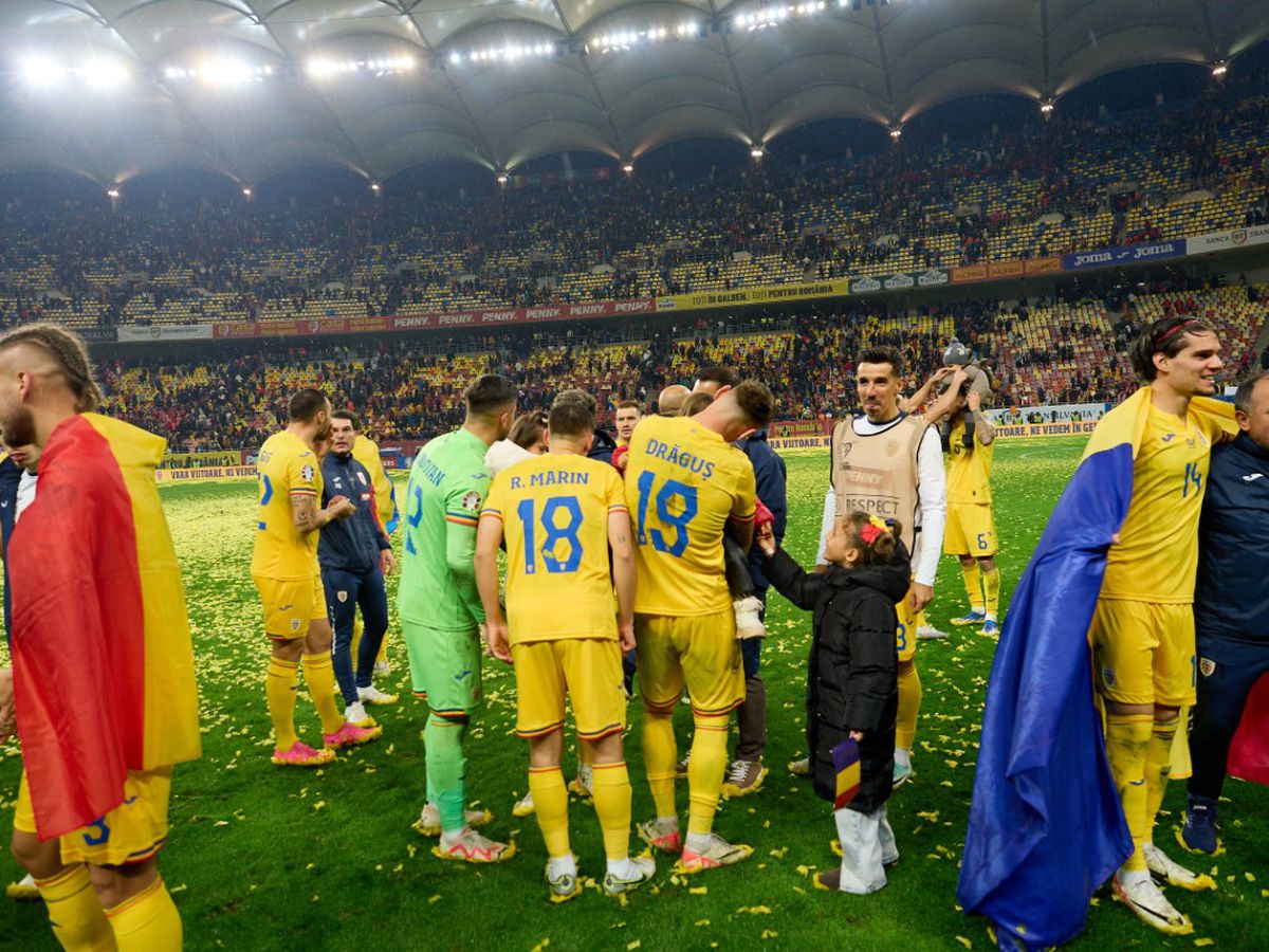 Sărbătoare pe teren după calificarea României la EURO 2024