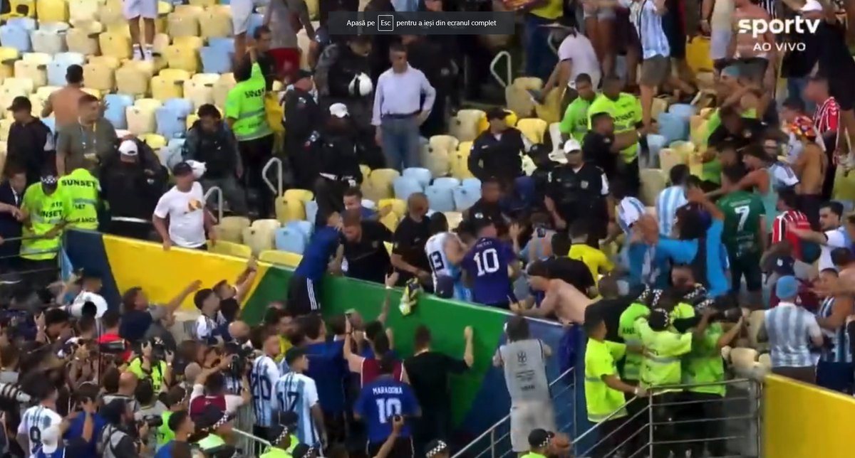 Scene violente la Brazilia - Argentina!