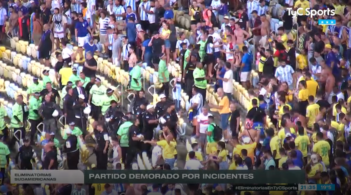 Scene violente la Brazilia - Argentina!