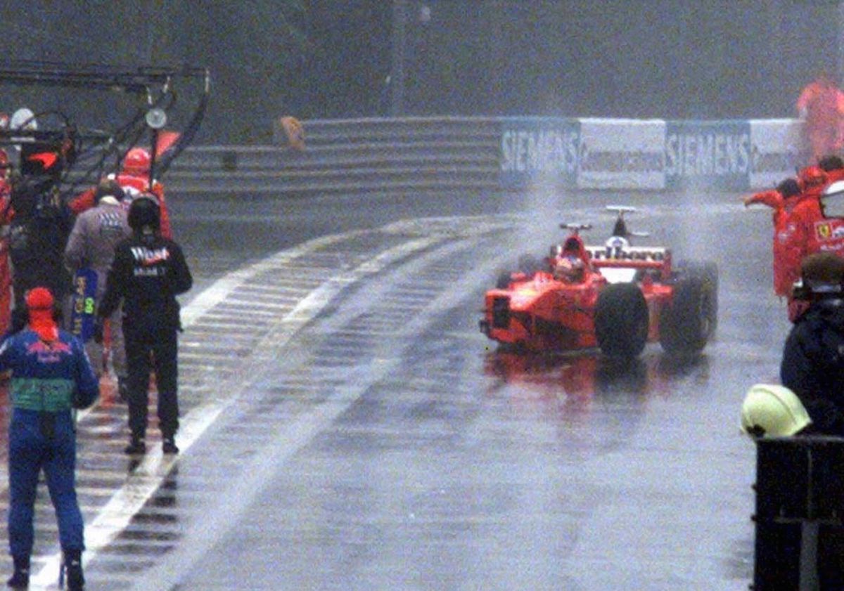 Michael Schumacher - David Coulthard, accident Spa