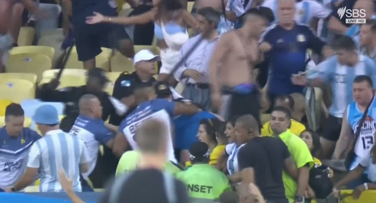Scene violente la Brazilia - Argentina!