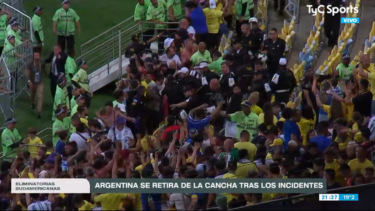 Scene violente la Brazilia - Argentina!