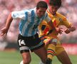 Miodrag Belodedici într-un duel memorabil cu Diego Simeone în America ”94 în România - Argentina (3-2)