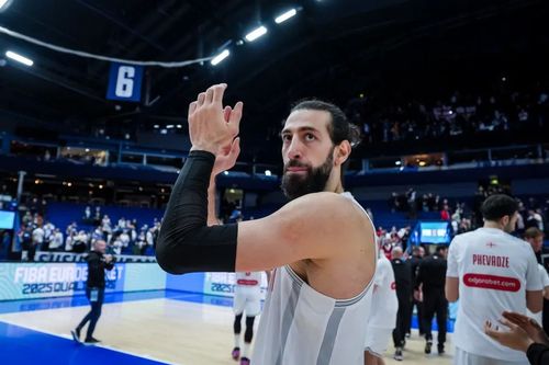 Tornike Shenghelia, după succesul Georgiei pe terenul Finlandei/Foto: fiba.basketball