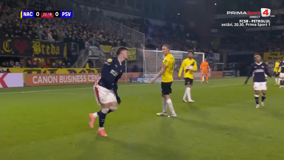 Cu Dennis Man pe teren 70 de minute, PSV a obținut o victorie scurtă cu NAC Breda