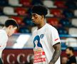 Jucătorii lui U-BT Cluj-Napoca, cu o dungă de ruj sub ochi, în duelul cu FMP Belgrad/Foto: Dragana Stjepanovic (aba-liga.com)