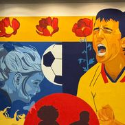 Muralul cu Gică Hagi de la Arena Națională