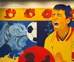 Muralul cu Gică Hagi de la Arena Națională