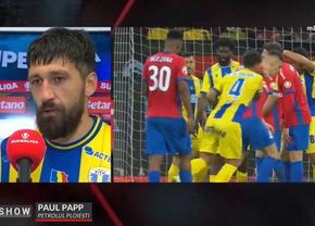 Paul Papp a revăzut faza la interviu și a făcut analiza: „E cot în gură. Dar l-am felicitat pe Kovacs”