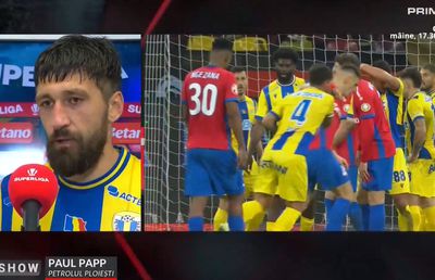 Paul Papp a revăzut faza la interviu și a făcut analiza: „E cot în gură. Dar l-am felicitat pe Kovacs”