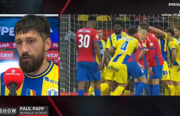 Paul Papp a revăzut faza la interviu și a făcut analiza: „E cot în gură. Dar l-am felicitat pe Kovacs”