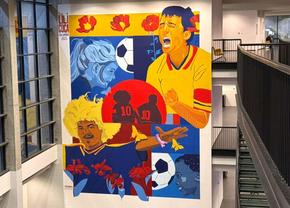 Imaginea cu Gheorghe Hagi apărută la Arena Națională » Ce semnifică muralul