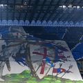 Scenografie în Curva Nord într-un derby Inter - AC Milan / Foto: X