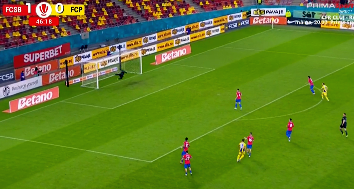 Târnovanu, învins cu un șut de la 30 de metri » Cum a fost păcălit portarul campioanei FCSB
