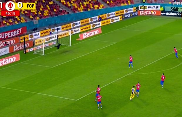 Târnovanu, învins cu un șut de la 30 de metri » Cum a fost păcălit portarul campioanei FCSB