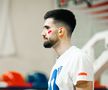 Jucătorii lui U-BT Cluj-Napoca, cu o dungă de ruj sub ochi, în duelul cu FMP Belgrad/Foto: Dragana Stjepanovic (aba-liga.com)