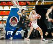 Jucătorii lui U-BT Cluj-Napoca, cu o dungă de ruj sub ochi, în duelul cu FMP Belgrad/Foto: Dragana Stjepanovic (aba-liga.com)