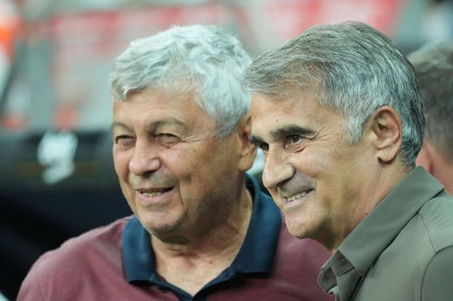 Mircea Lucescu și Șenol Guneș, în august 2023, când ultimul era antrenor la Beșiktaș Foto: Imago