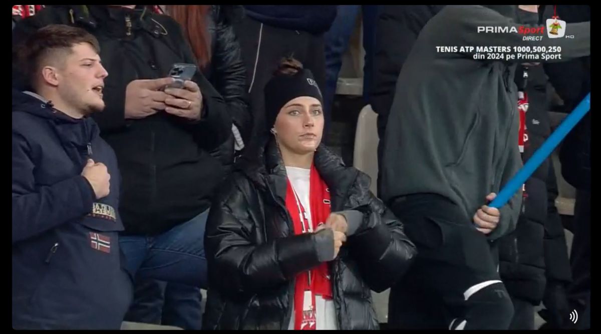 Andreea Prisăcariu, „sub acoperire” la meciul Dinamo - FC Voluntari, de pe „Arcul de Triumf”