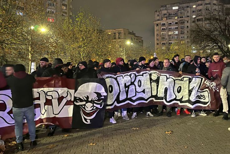 Ultrașii giuleștenilor sunt pregătiți pentru meci / FOTO: Andrei Furnigă (GSP)