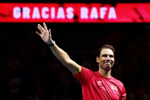 Rafael Nadal după ultimul meci al carierei, la Malaga, în noiembrie 2024 Foto: Guliver/GettyImages