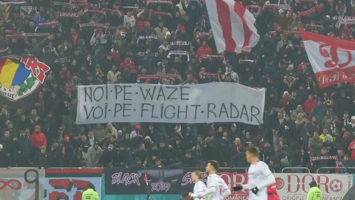 Scenografii la derby-ul Dinamo - Rapid