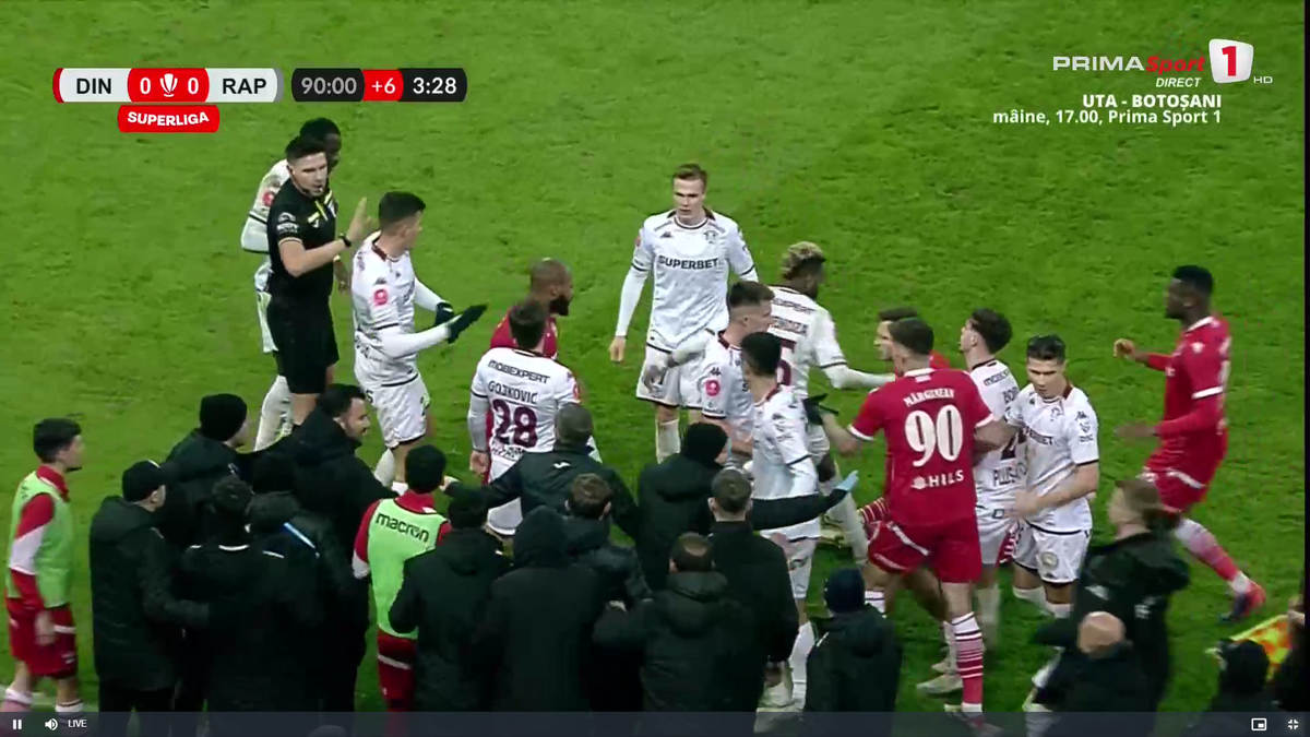 Meleu în prelungirile meciului Dinamo - Rapid, 22 decembrie