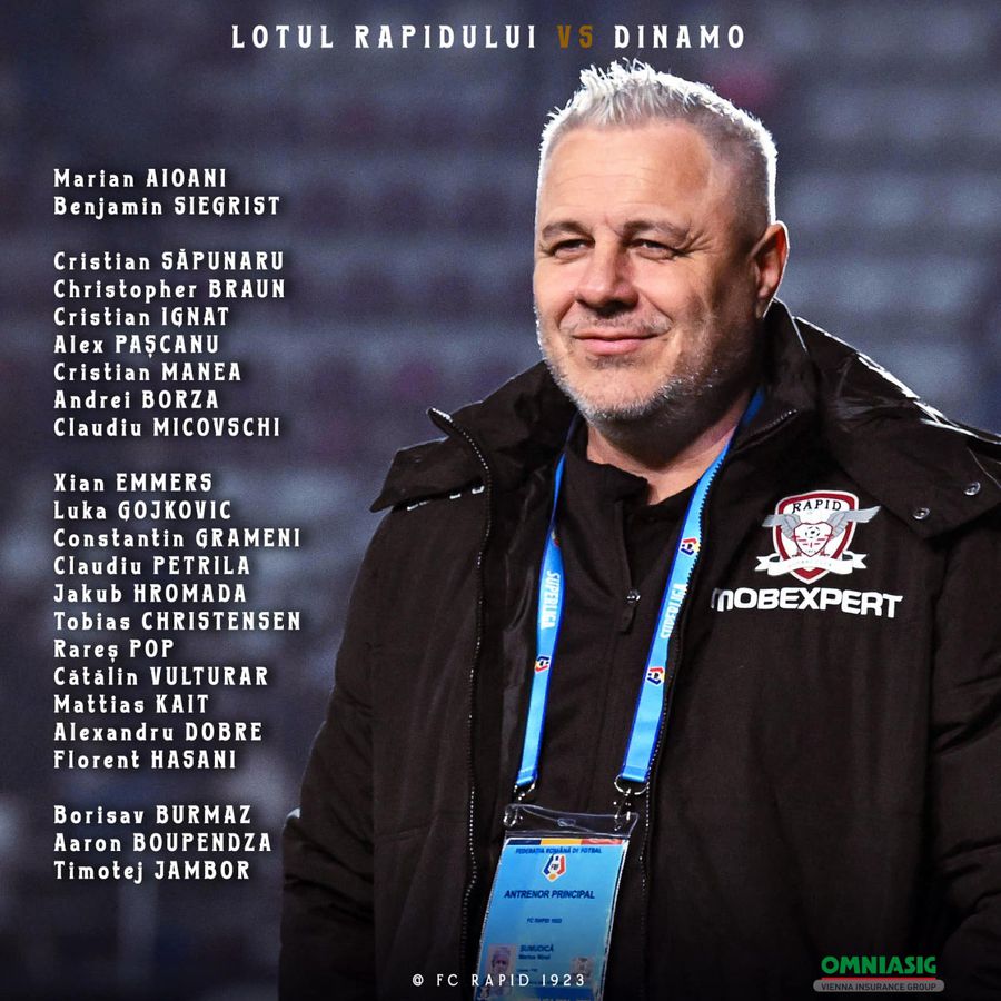 Dinamo - Rapid, derby pe Arena Națională » Avem formațiile de start! Echipele pregătite de Kopic și Șumudică + cele mai noi informații trimise de reporterii GSP