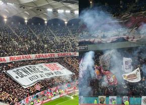 Nu au uitat de Revoluție! Fanii lui Dinamo, 3 scenografii impresionante la derby! Cum a răspuns galeria rapidistă
