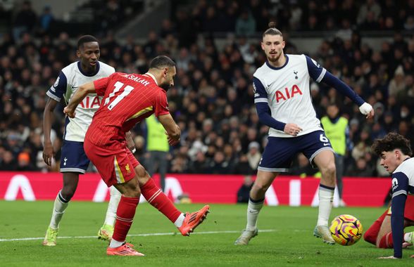 Cu Radu Drăgușin integralist, Tottenham a primit 6 goluri de la Liverpool » Mohamed Salah a făcut din nou spectacol