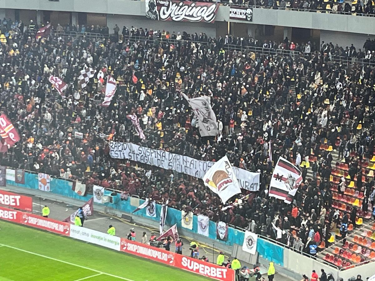 Scenografii la derby-ul Dinamo - Rapid