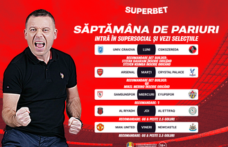 E timpul pentru săptămâna de pariuri! Vezi recomandările din SuperSocial