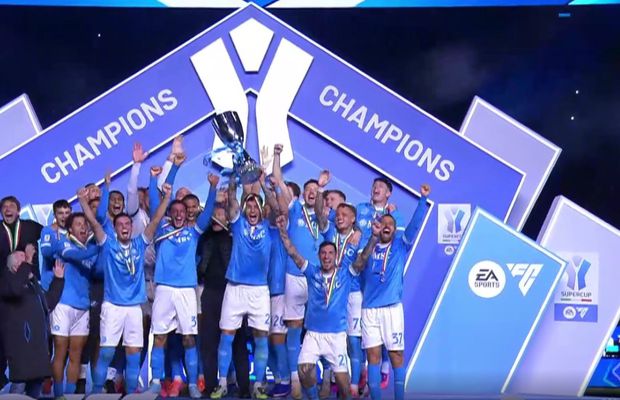 Napoli este noua supercampioană! » Super David Neres a răpus-o în finală pe Bologna, cu o „doppietta”, la Riad