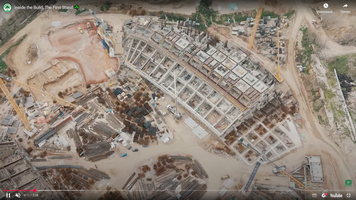 Imagini de la lucrările noului stadion al lui Panathinaikos
