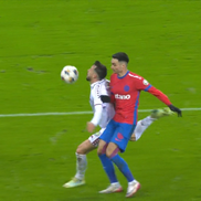 Rapid a cerut penalty în prelungirile derby-ului cu FCSB // FOTO: captură Orange Sport