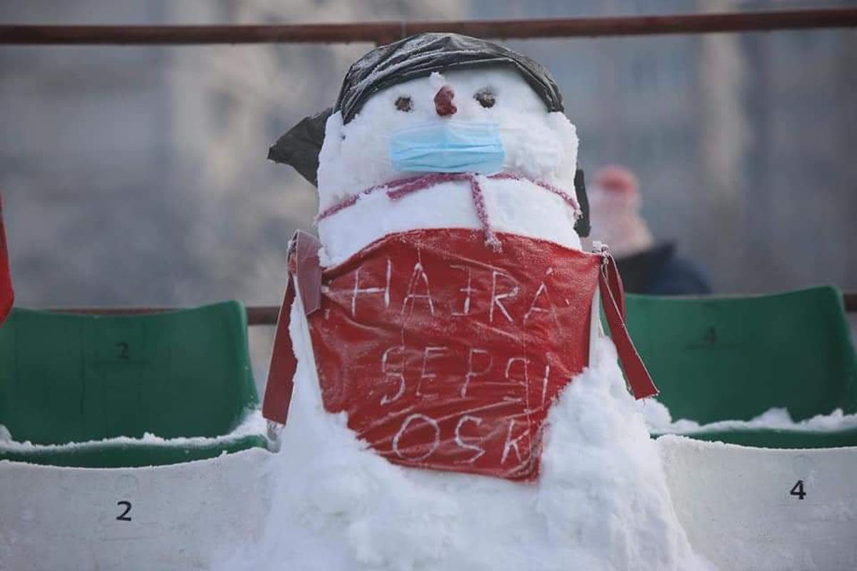 FOTO Sepsi OSK - Astra Giurgiu, cu „fani” în tribune! Inițiativa ingenioasă a covăsnenilor :)