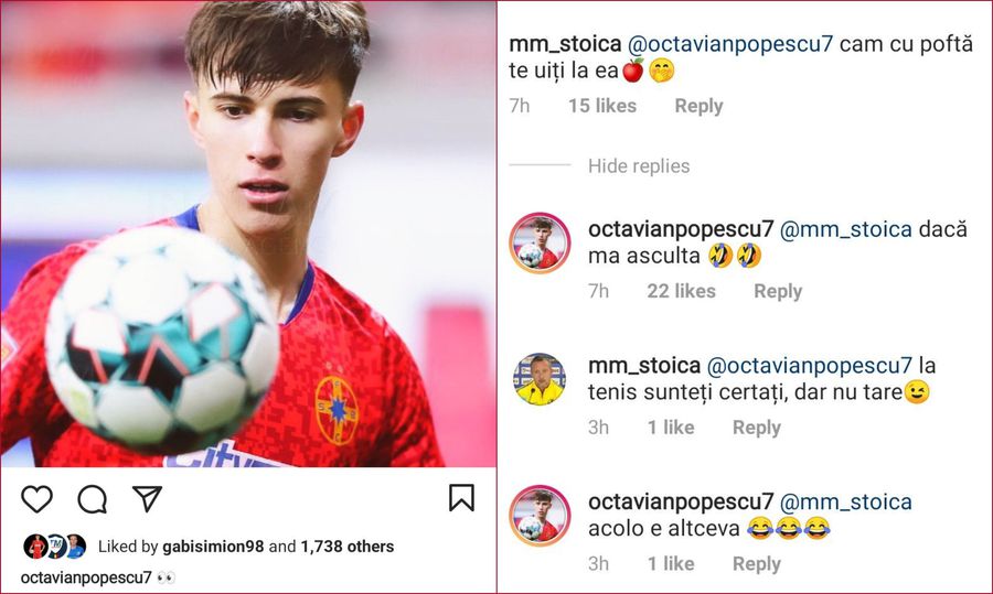 Octavian Popescu, dialog pe Instagram cu MM Stoica: „Cam cu poftă te uiți la ea!”