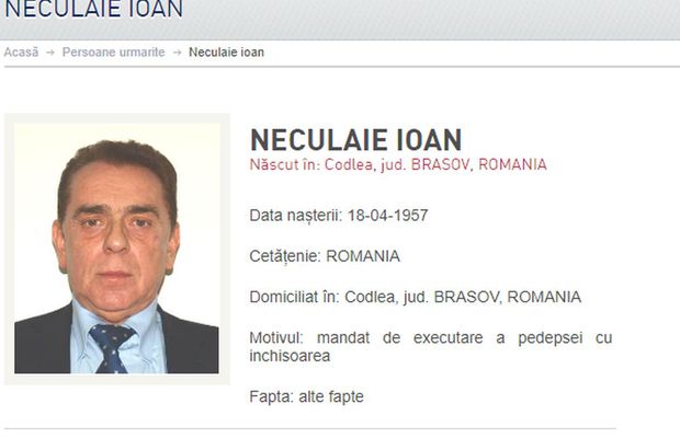 Ioan Neculaie, dat în urmărire generală! Fostul patron de la FC Brașov, de negăsit după condamnare la închisoare cu executare