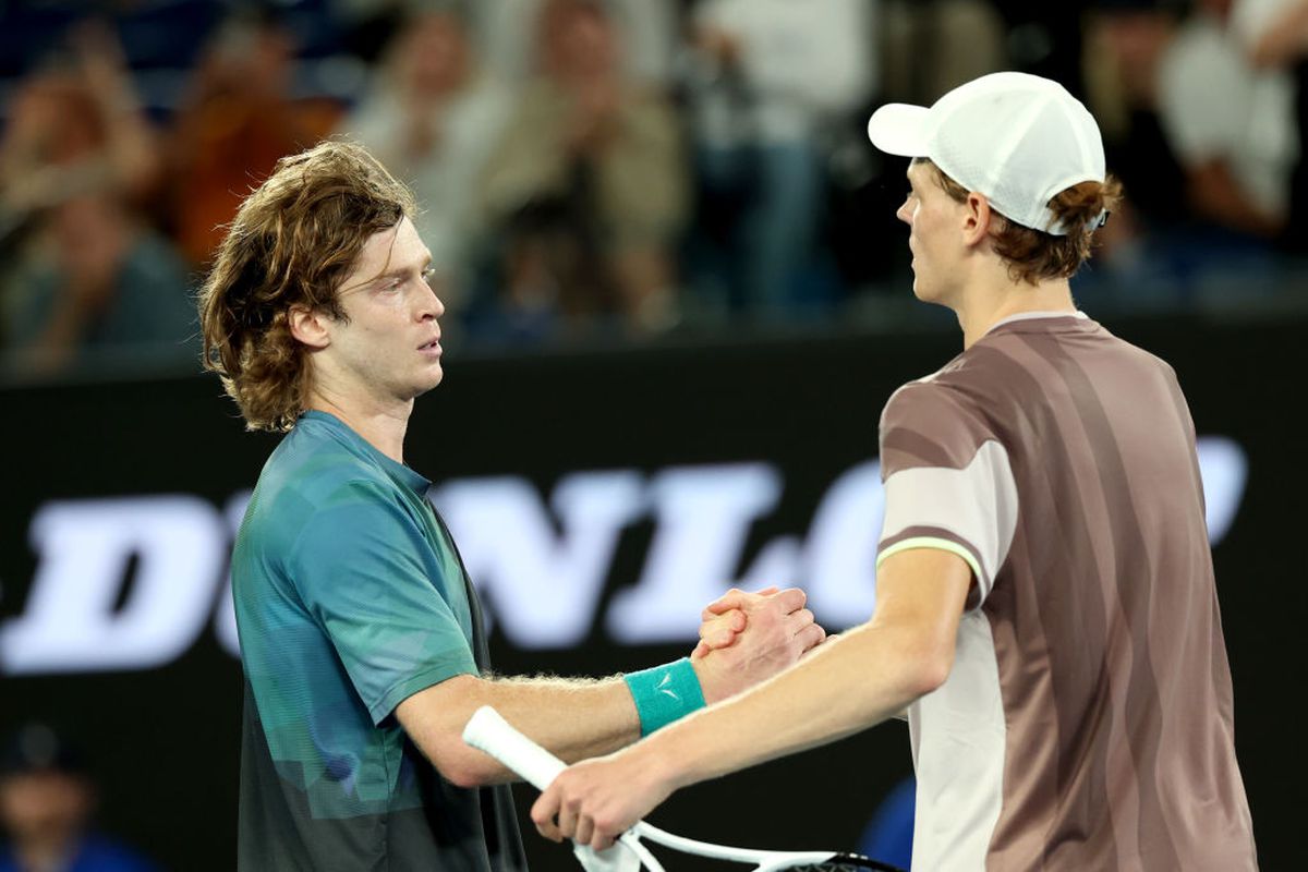 Italianul Jannik Sinner (4 ATP) l-a învins pe rusul Andrey Rublev (5 ATP) la Australian Open