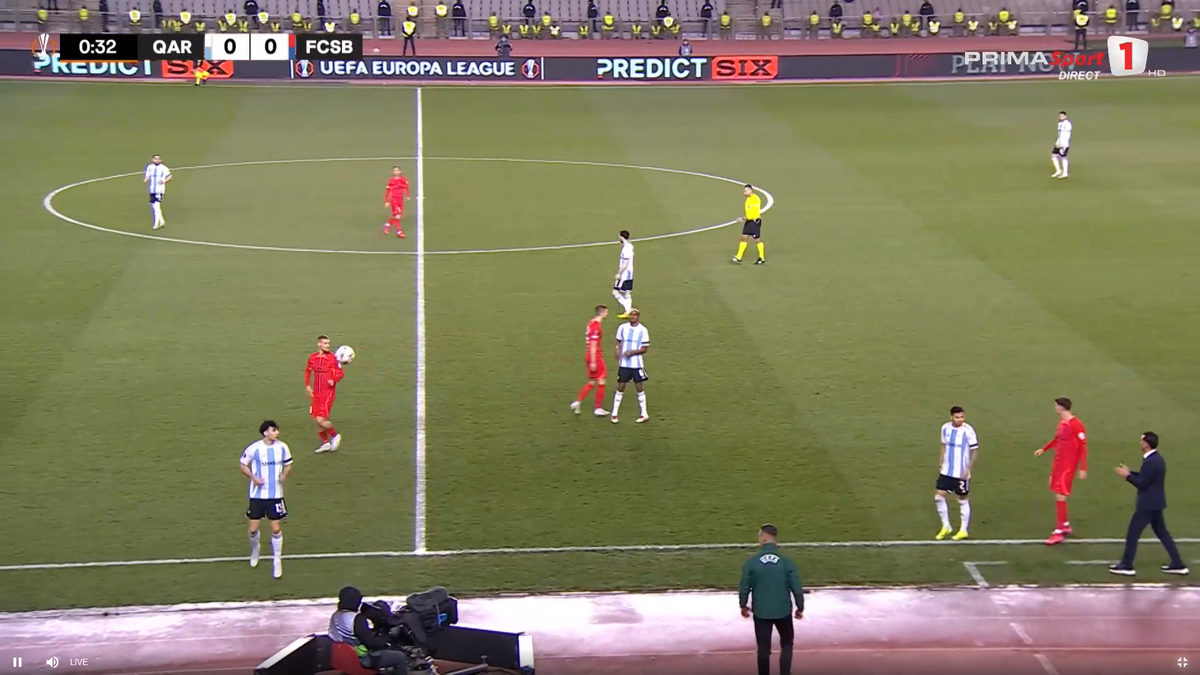 Cum a luat gol FCSB în secunda 57 cu azerii » L-a trimis „la plimbare” pe fotbalistul lui Becali!