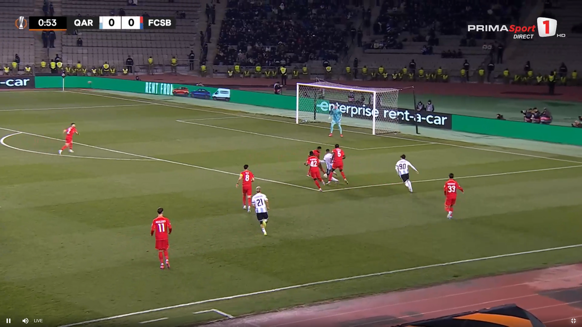 Cum a luat gol FCSB în secunda 57 cu azerii » L-a trimis „la plimbare” pe fotbalistul lui Becali!