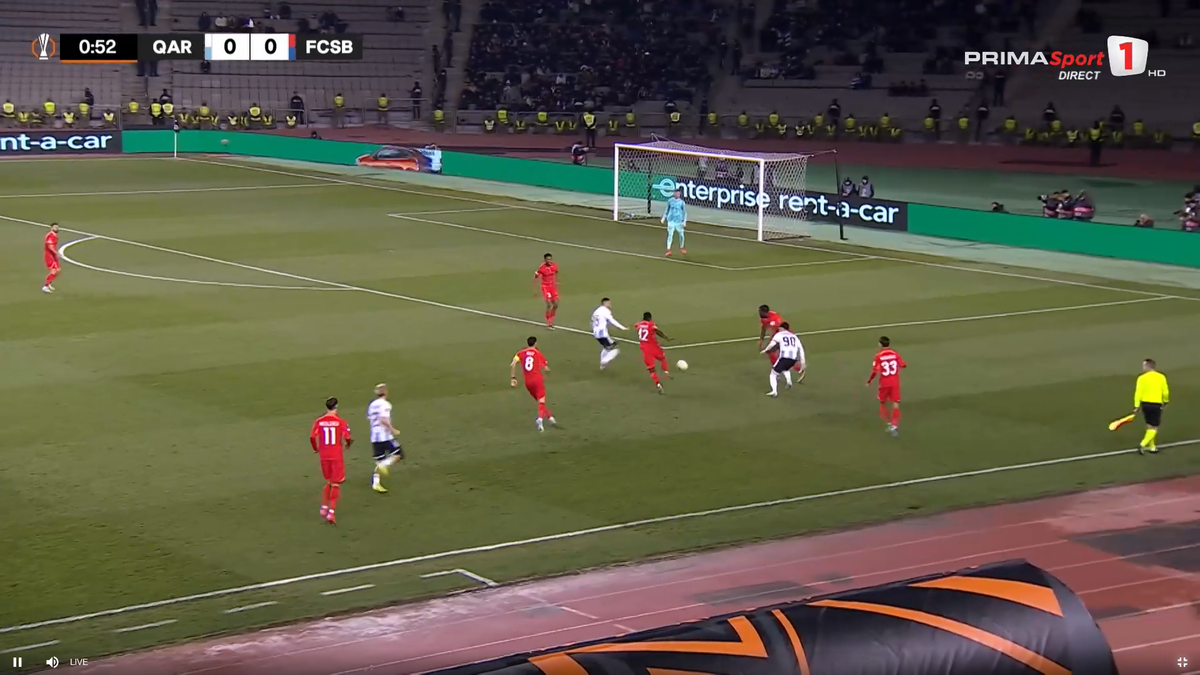 Cum a luat gol FCSB în secunda 57 cu azerii » L-a trimis „la plimbare” pe fotbalistul lui Becali!