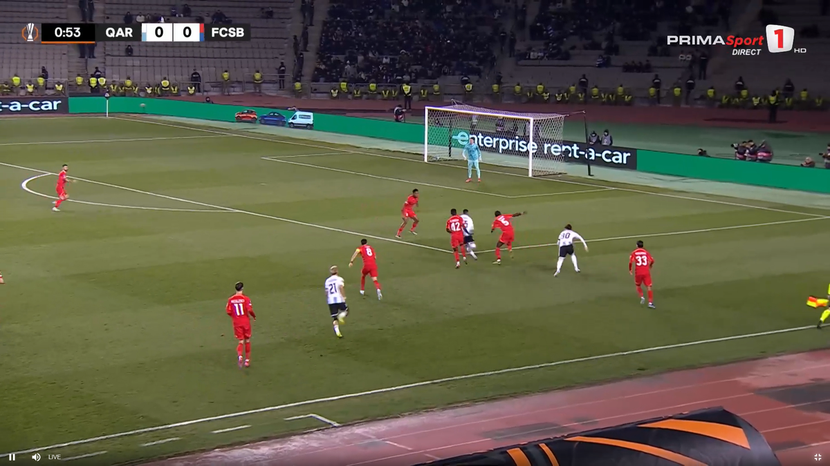 Cum a luat gol FCSB în secunda 57 cu azerii » L-a trimis „la plimbare” pe fotbalistul lui Becali!
