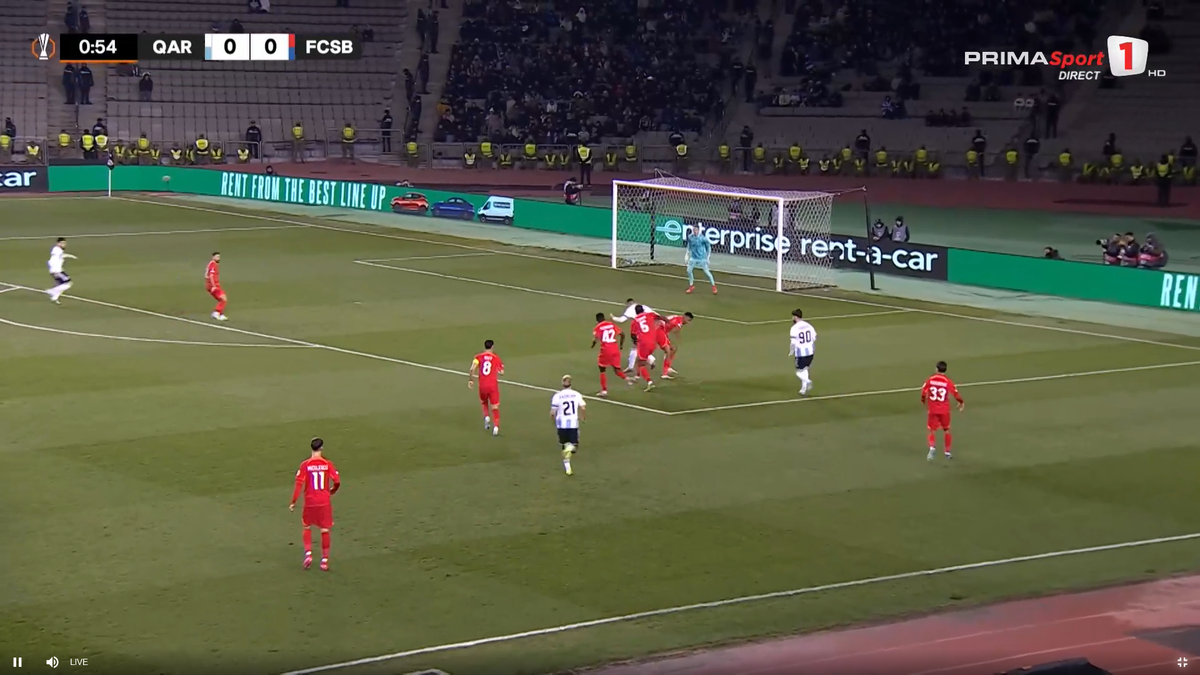 Cum a luat gol FCSB în secunda 57 cu azerii » L-a trimis „la plimbare” pe fotbalistul lui Becali!