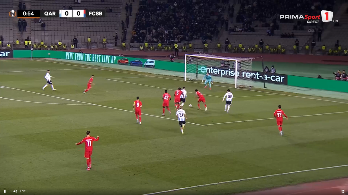 Cum a luat gol FCSB în secunda 57 cu azerii » L-a trimis „la plimbare” pe fotbalistul lui Becali!