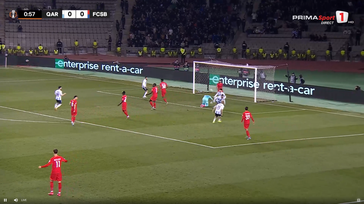 Cum a luat gol FCSB în secunda 57 cu azerii » L-a trimis „la plimbare” pe fotbalistul lui Becali!