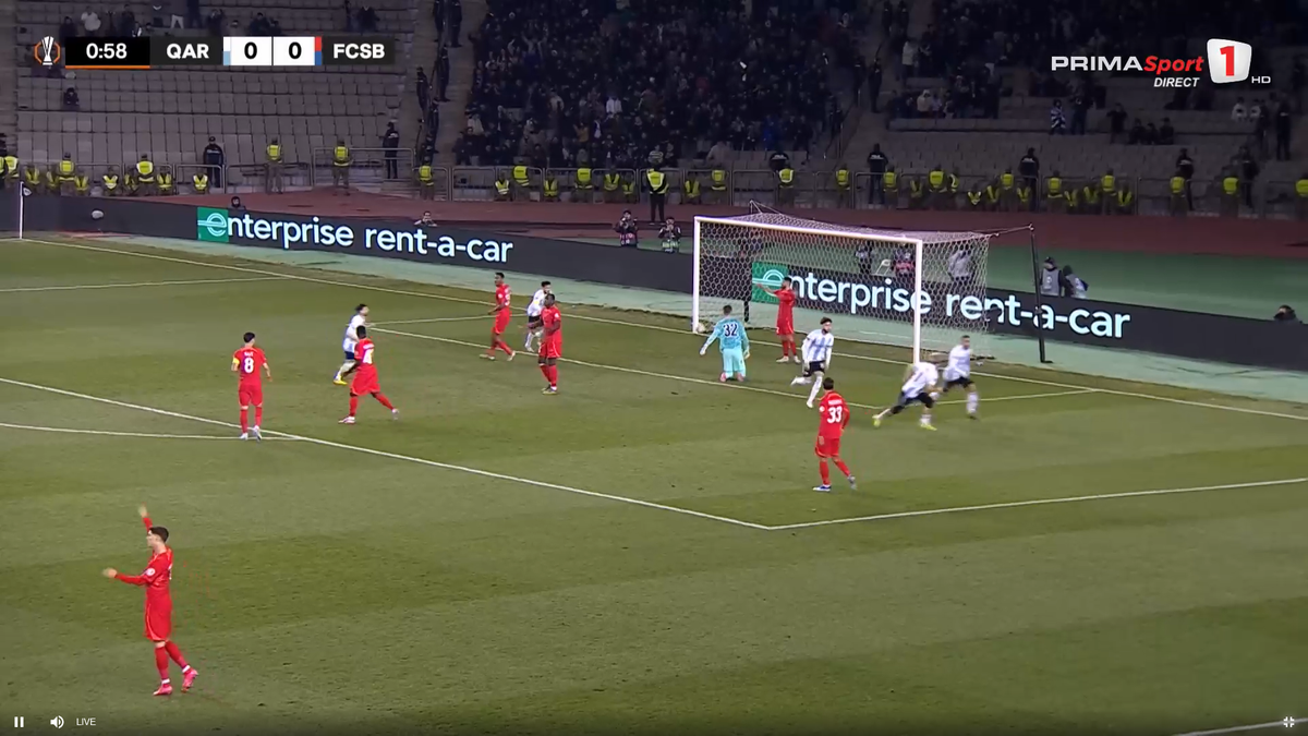 Cum a luat gol FCSB în secunda 57 cu azerii » L-a trimis „la plimbare” pe fotbalistul lui Becali!