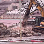 Se lucrează pentru demolarea stadionului Dinamo. Imagini surprize pe 23 ianuarie 2026. Foto: Valentin David (GSP.RO)