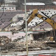 Se lucrează pentru demolarea stadionului Dinamo. Imagini surprize pe 23 ianuarie 2026. Foto: Valentin David (GSP.RO)